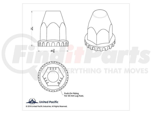 Push-On Nut Cover for Volvo