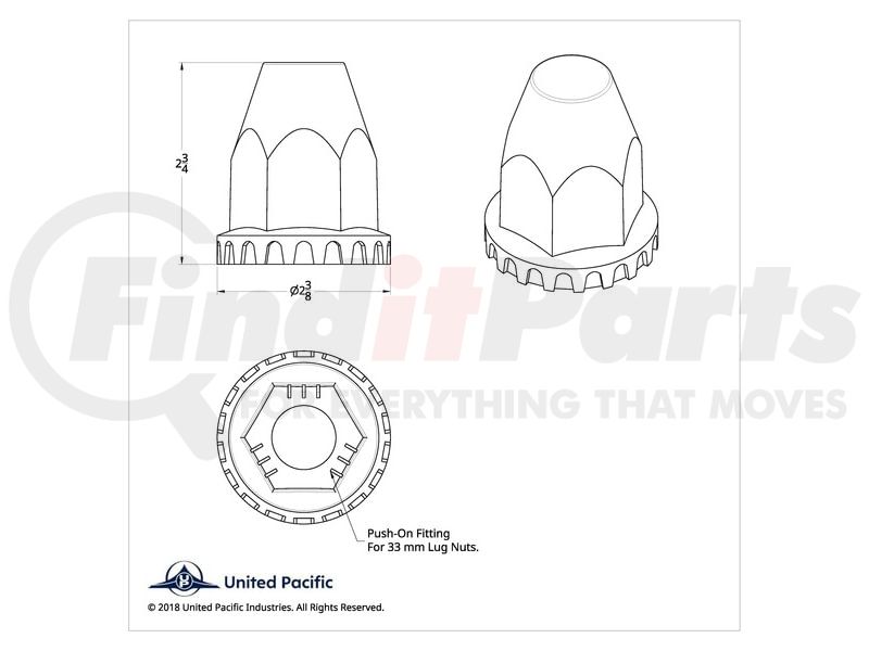 Push-On Nut Cover for Volvo