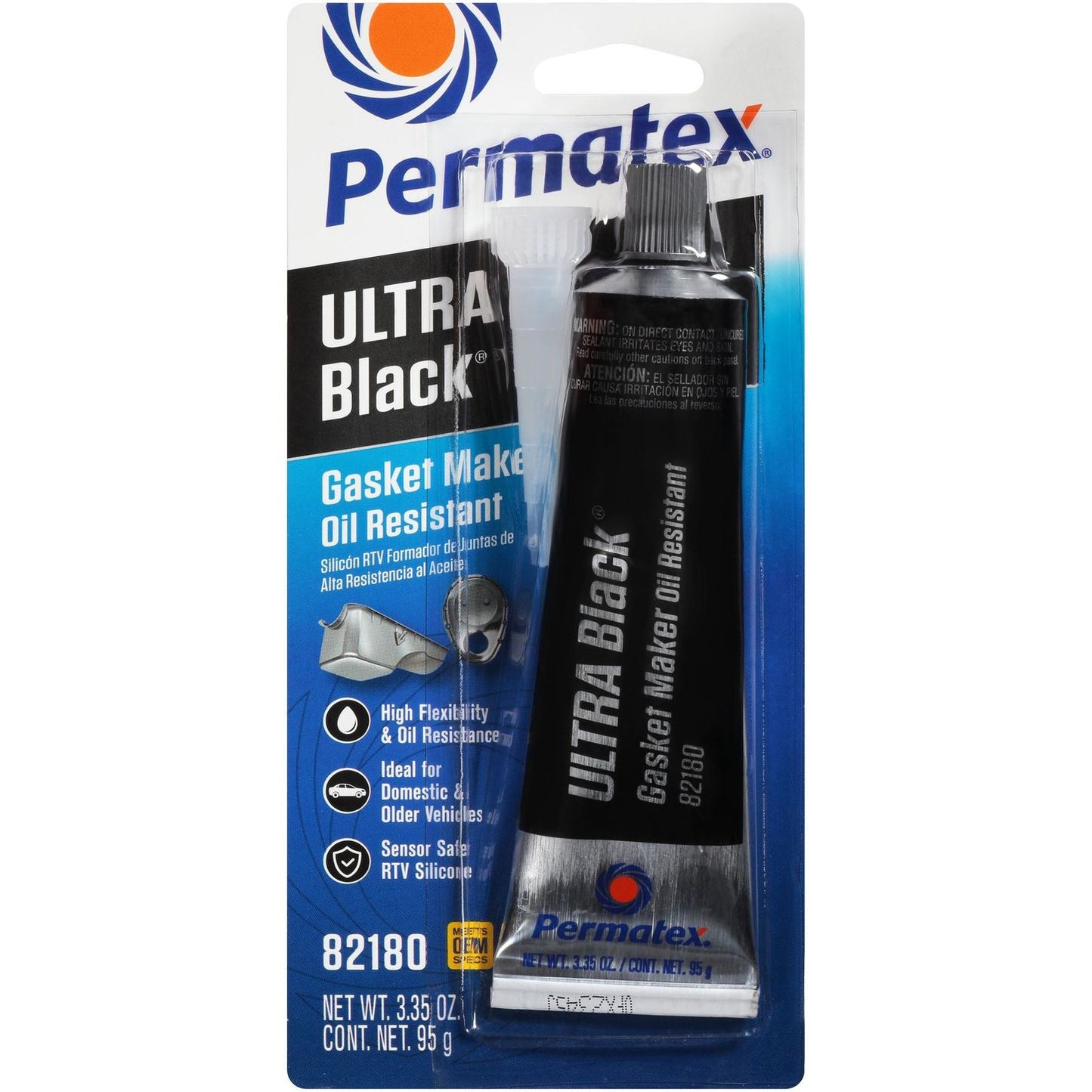 Oil Resistance silicone RTV Gasket Maker ( Black ) Permatex 3oz
